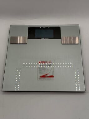 CVS Health Digital Glass Body Analysis Bathroom Scale – Silver Tempered Glass